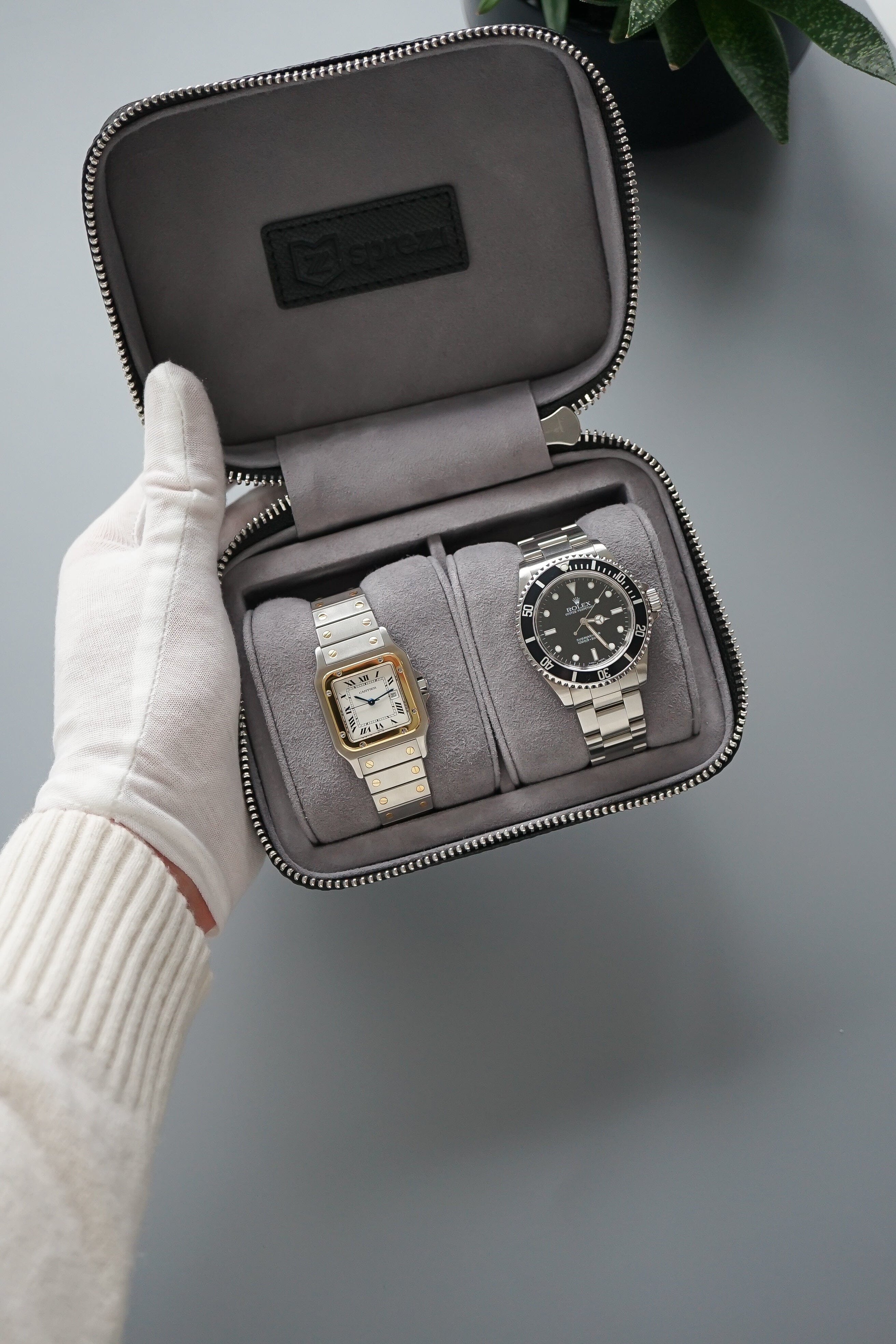 時計2本用の革製時計ボックス | Sprezzi Fashion