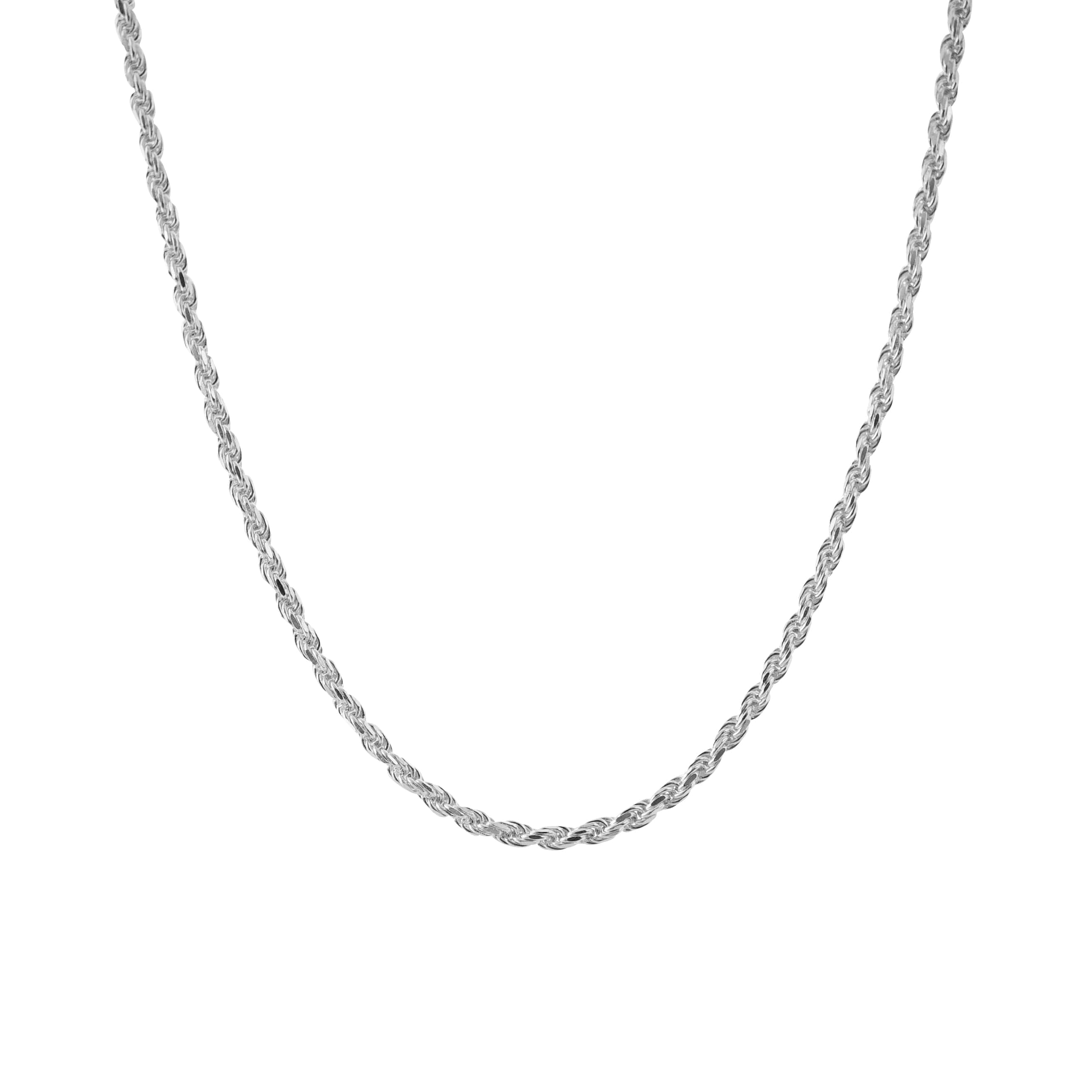 925 sterling silver necklace for men in rope style