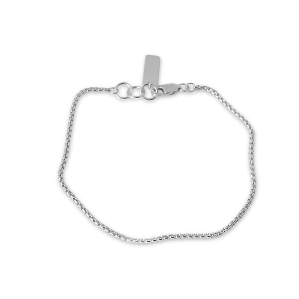 Silberarmband für Männer aus 925 Sterling Silver Box Kette minimalistisch