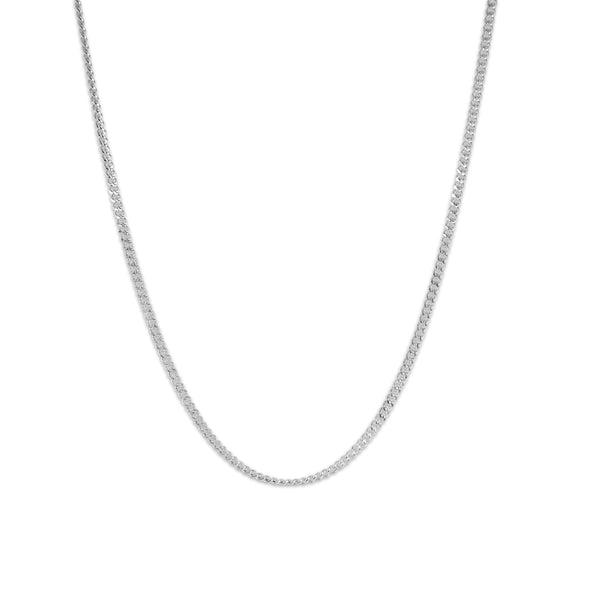 Männer Halskette aus 925 Sterling Silver verstellbar Curb Chain Necklace