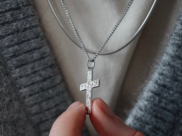 Halskette Silber Kreuz Sprezzi Fashion