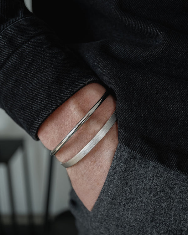Minimalistische Silber Armreifen