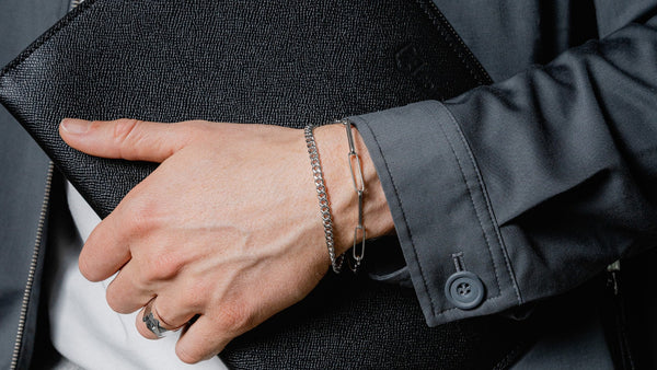 Silber Ketten Set minimalistisch zeitlos Herren mit Ring klassisch 