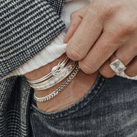 Herren Schmuck Set aus 925 Sterling Silber mit modernem Design und edler Verarbeitung Sprezzi Fashion