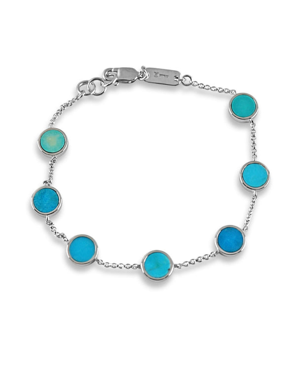 Silber Armband Männer mit Türkis Edelstein minimalistisch Herrenarmband Sprezzi Fashion