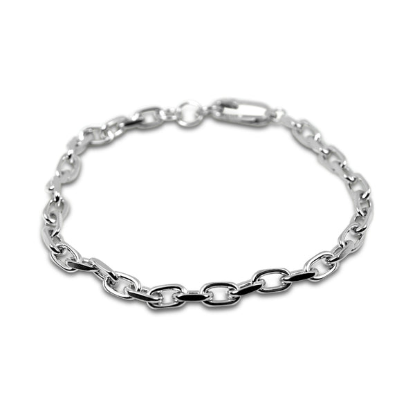 Hochwertiges 925 Silber Ketten Armband für Männer