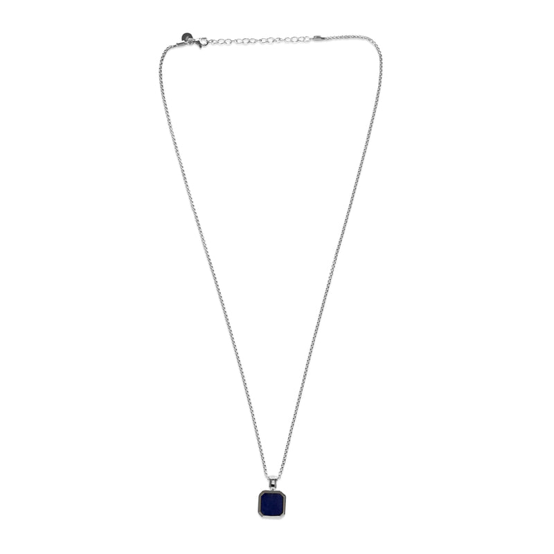 925 Silber Kette mit Lapis Anhänger handgefertigt verstellbar ideal als Geschenk Sprezzi Fashion