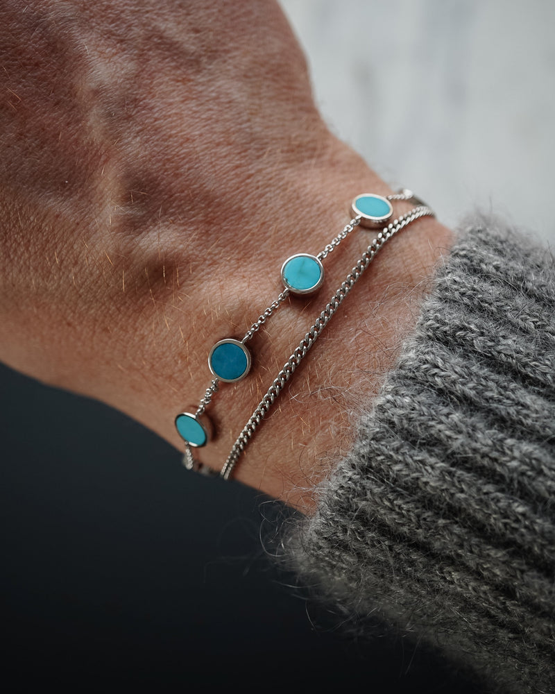 Handgefertigtes Panzer Armband aus 925 Sterling Silver mit massivem Gliederdesign Sprezzi Fashion