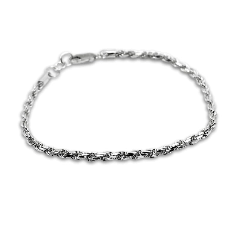 925 Sterling Silver Armband [Rope] Armband Sprezzi Silver Silver 