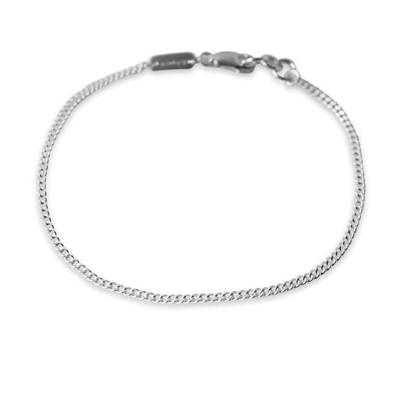925 Sterling Silver Armband [Small Curb] Armband Sprezzi Silver Silver 