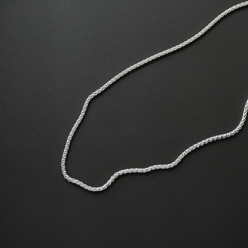 Sprezzi Fashion Moderne Herren Weizen Stil Halskette aus 925 Silber