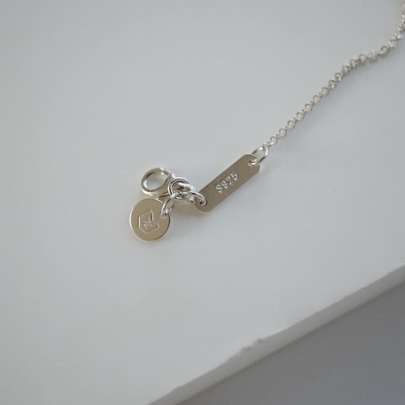 925 Sterling Silver Necklace [Aqua] Halsketten Sprezzi 