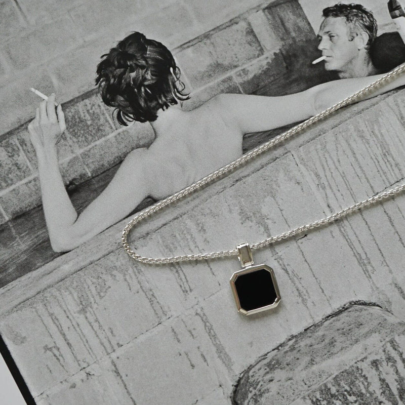 925 Sterling Silver Necklace [Onyx II] Halsketten Sprezzi 