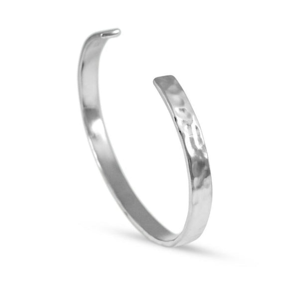 Silber Armreif im gehämmerten Vintage Design aus 925 Sterling Silber handgefertigt und wasserfest Sprezzi Fashion