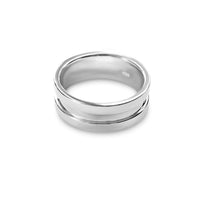 Minimalistischer Herren Bandring aus 925 Sterling Silber poliert elegant handgefertigt Sprezzi Fashion