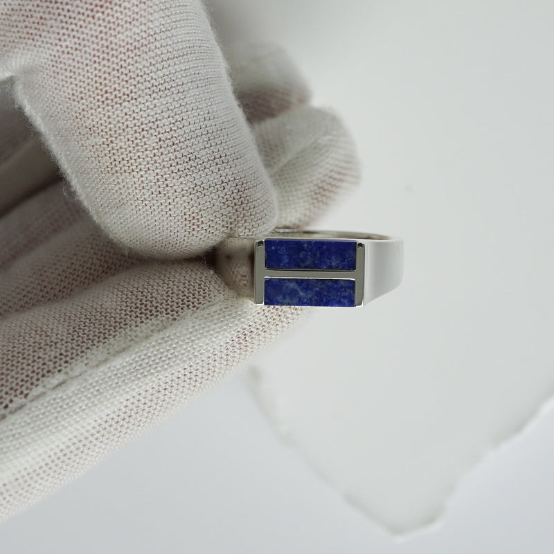 Siegelring Silber mit blauem Lapislazuli Stein 