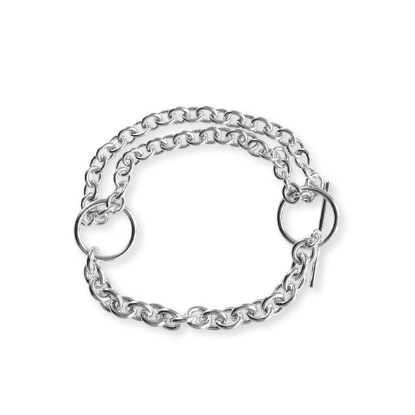 Silber Rolo Ketten Armband