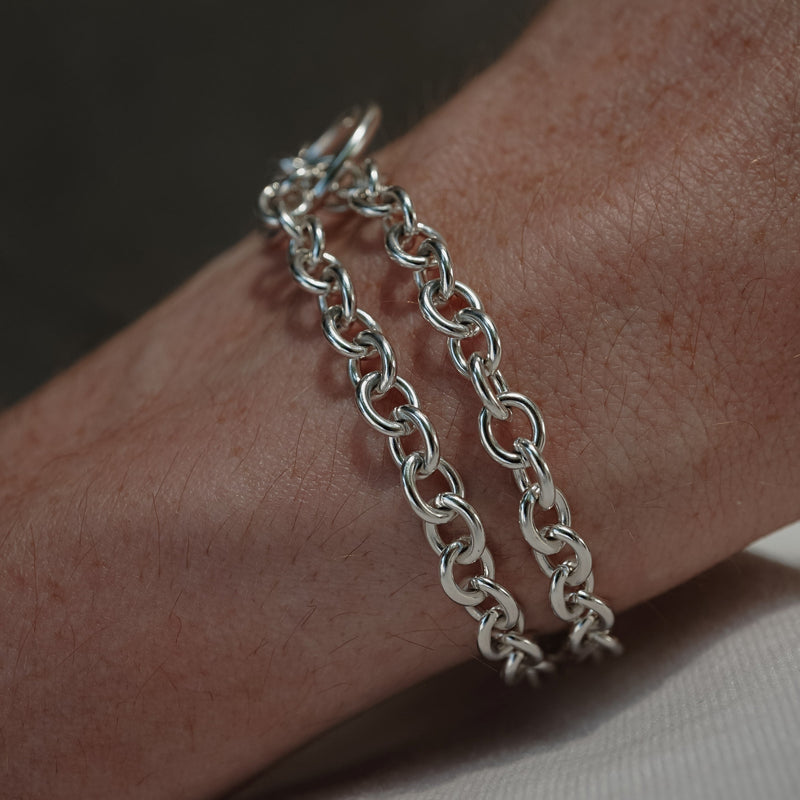 Silber Armband für Männer im Rolo Stil 