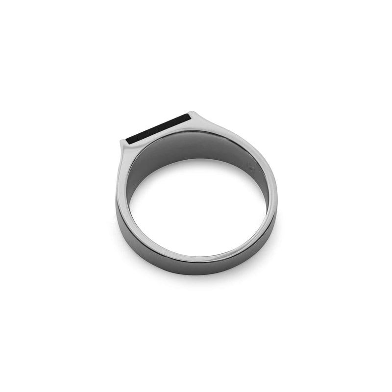 Sprezzi Fashion Balance Siegelring Silber mit schwarzem Onyx Stein