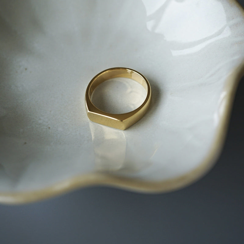 Designer Herrenring mit 18k Gold plating minimalistisches Schmuckdesign Sprezzi Fashion