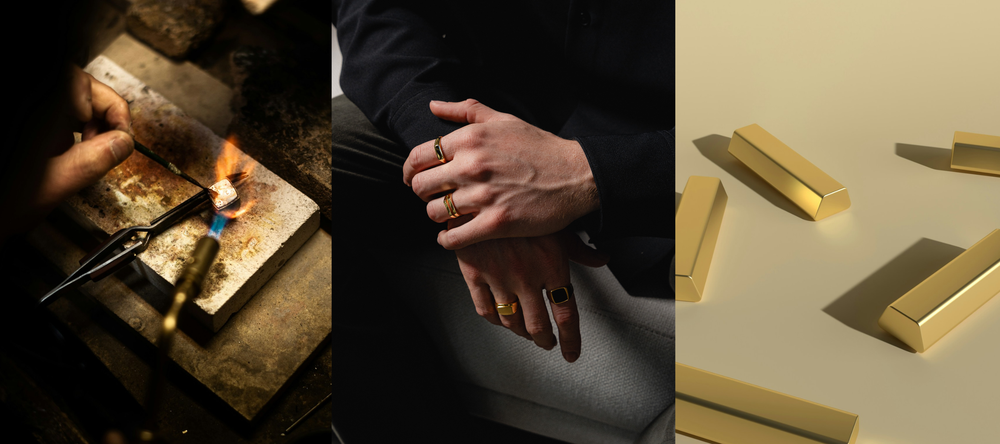 Goldschmuck Herren hochwertig Ringe Gold Siegelring Sprezzi-Fashion