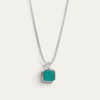 Collier 925 Argent Avec Pendentif [Turquoise]