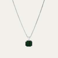 Halskette 925 Silber Anhänger [Malachit]
