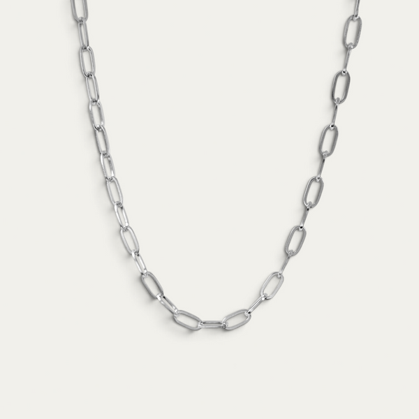 Cadena De Plata De Ley 925 [Paperclip Chain]