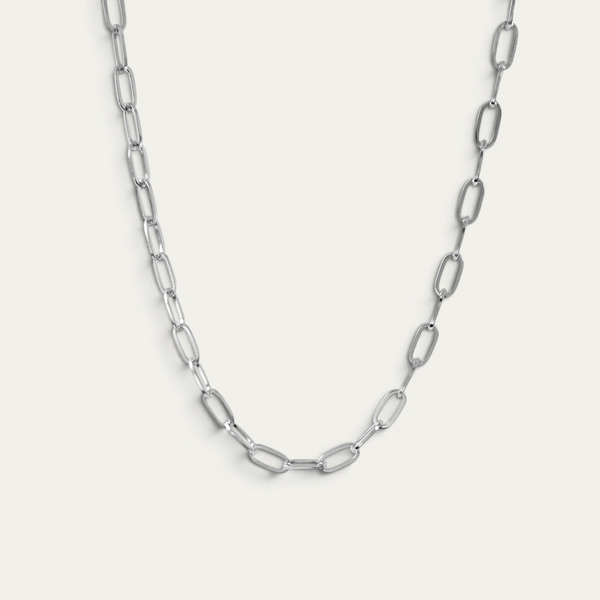 Cadena De Plata De Ley 925 [Paperclip Chain]