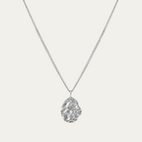 Collier 925 Argent Avec Pendentif [Météorite ovale]