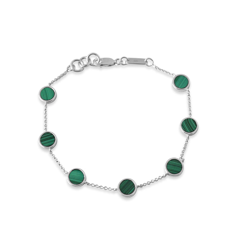 Handgefertigtes Herren Armband aus Silber mit Malachit Edelstein stilvoll robust minimalistisch perfekt für Alltag oder besondere Anlässe Sprezzi Fashion