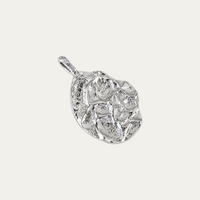 Ovaler Herren-Anhänger aus 925 Sterling Silber im Meteorit-Design mit markanter strukturierter Oberfläche Sprezzi Fashion