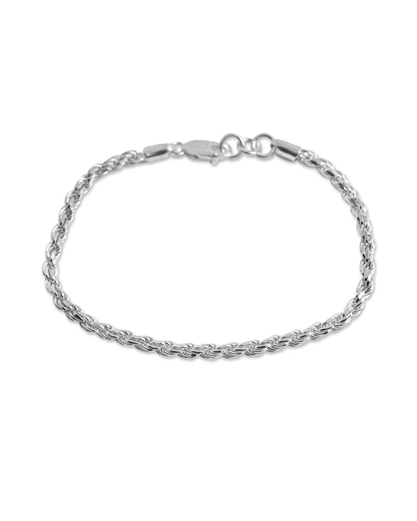Handgefertigtes Rope Design Armband für Herren aus echtem 925 Sterling Silber mit modernem Glanz Sprezzi Fashion