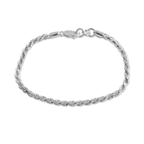 Handgefertigtes Rope Design Armband für Herren aus echtem 925 Sterling Silber mit modernem Glanz Sprezzi Fashion