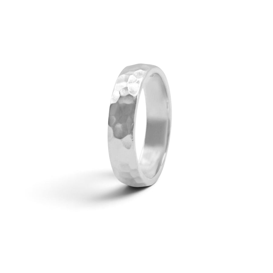 Men's Hammered Band Ring | Sprezzi Fashion