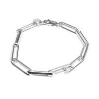 Herren Paperclip Armband aus 925 Sterling Silber mit modernem Design und feinem Glanz Sprezzi Fashion