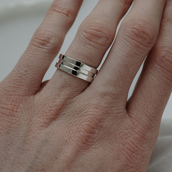 Herren Ring Balance aus hochwertigem 925 Sterling Silber schlicht zeitlos handgemacht Sprezzi Fashion