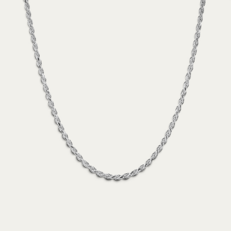 Men's Silver Necklace – Braid Style | Sprezzi Fashion