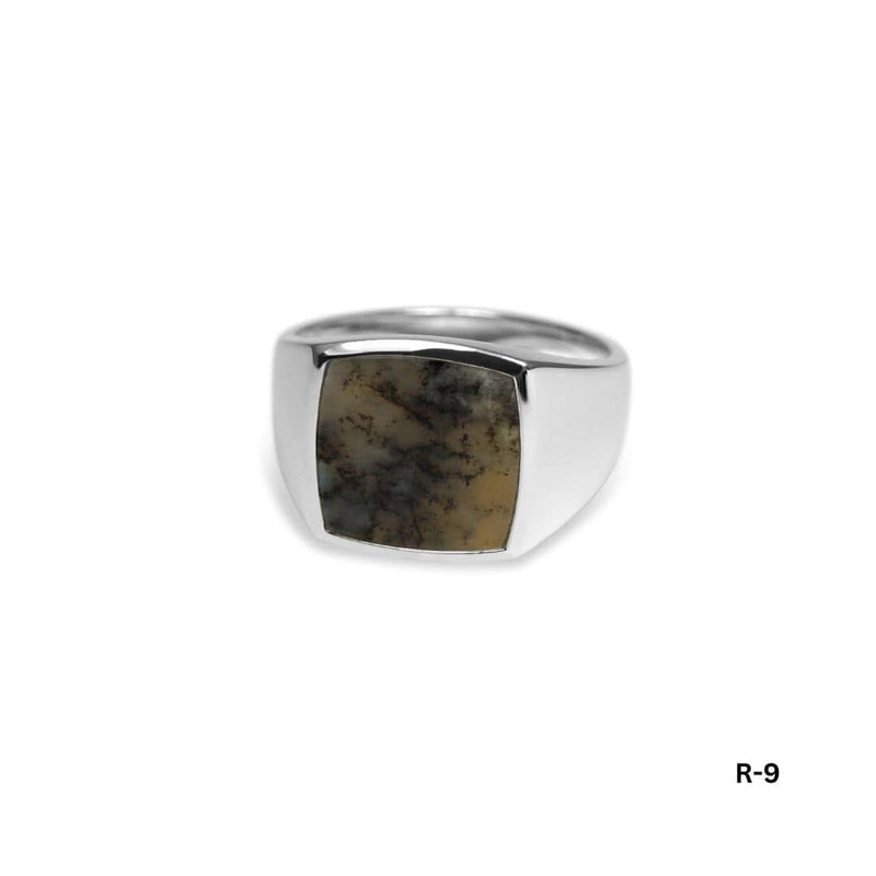 Moderner Herren Siegelring Modell R9 aus hochwertigem 925 Sterling Silber mit schlichtem und stilvollem Design Sprezzi Fashion