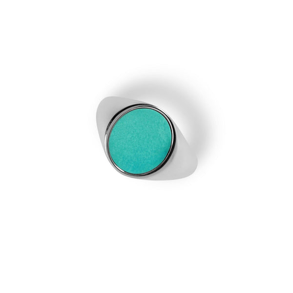 Silber Siegelring für Männer mit Türkis Edelstein robust handgefertigt stilvoll und vielseitig kombinierbar für moderne Looks Sprezzi Fashion