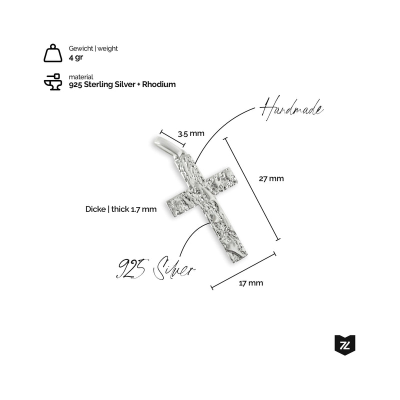 Halsketten Anhänger 925 Sterling Silver Kreuz Sprezzi Fashion