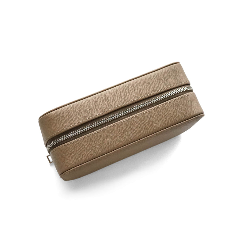 Stilvolle Leder Uhrenbox handgemacht in Taupe für 3 Uhren sicher und hochwertig Sprezzi Fashion