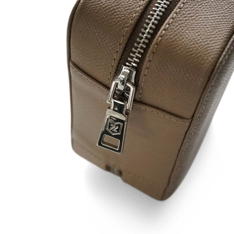 Taupefarbene Leder Uhrenbox für 2 Uhren handgefertigt inklusive Geschenkbox und Reisetasche Sprezzi Fashion