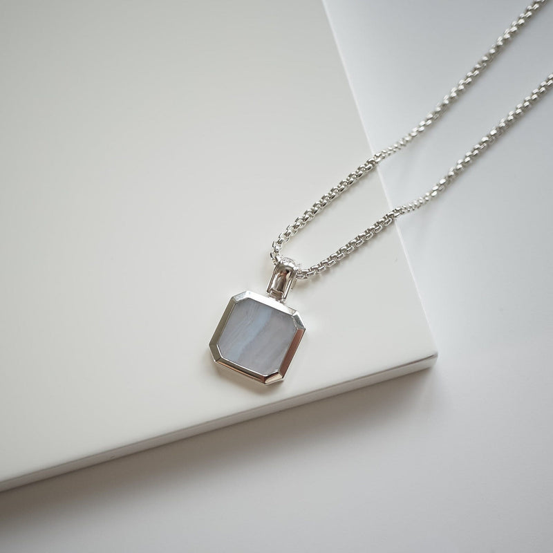 Luxurioeser Anhaenger mit Aquamarin Edelstein Aus 925 Sterling Silber gefertigt Mit edlem Glanz Sprezzi Fashion