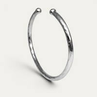 Armreif 925 Silber rund [Gehämmert]