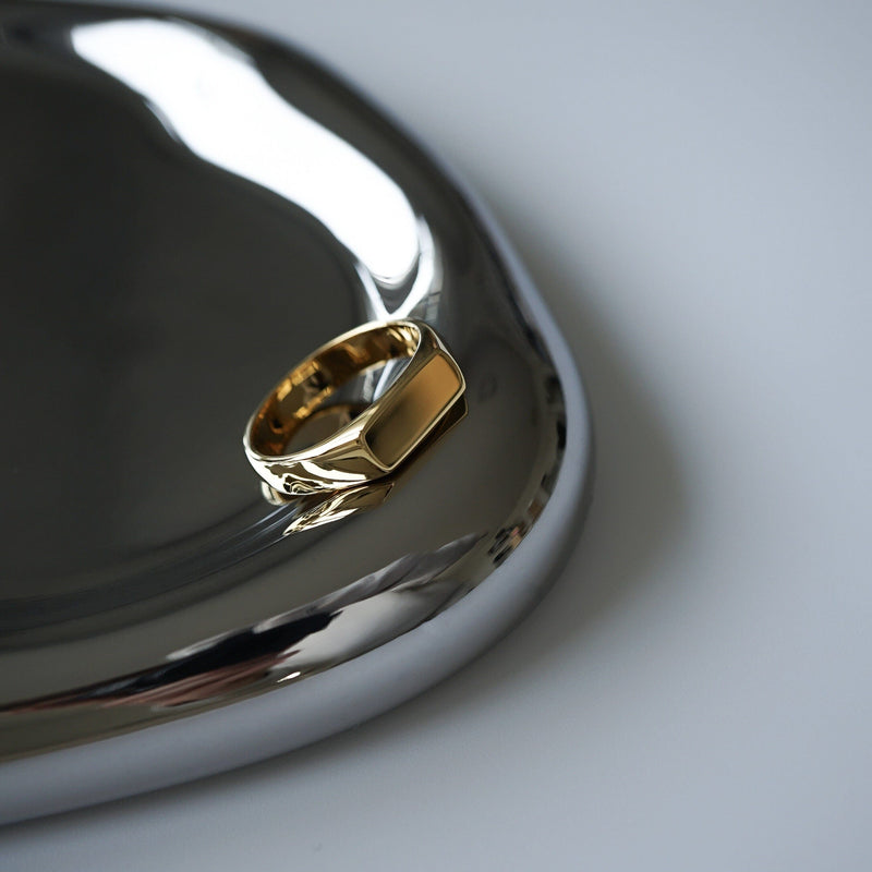 Massiver Herrenring mit 18k Vergoldung minimalistisch und zeitlos Sprezzi Fashion