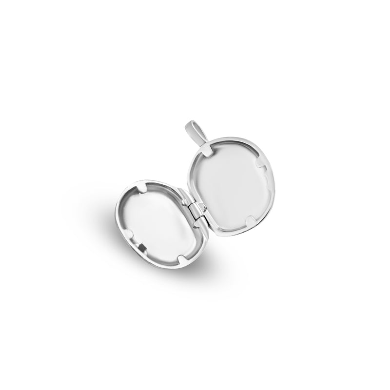 Edle Geschenkidee: Silber Kette mit 925 Sterling Silber Medaillon Anhänger Sprezzi Fashion