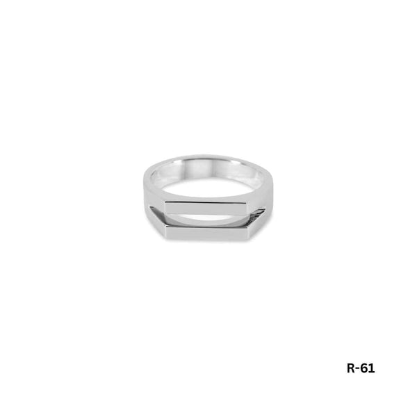 Handgefertigter Silberring fuer Maenner aus 925 Sterling Silber mit polierter Oberflaeche Sprezzi Fashion