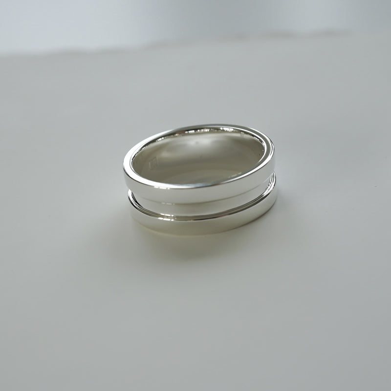 Herren Bandring Balance aus 925 Sterling Silber schlicht modern handgefertigt Sprezzi Fashion
