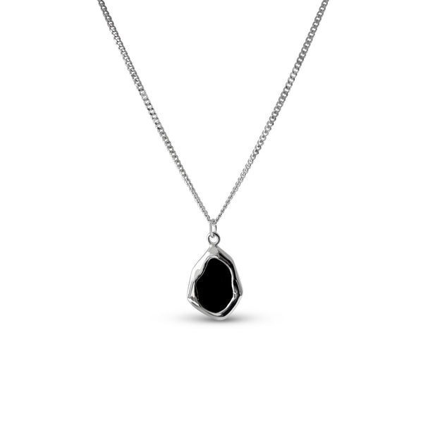Edle Halskette mit Onyx Anhänger aus 925 Silber handgemacht Sprezzi Fashion